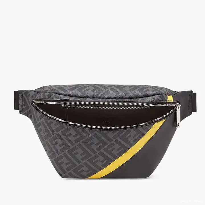 Cheap HOT Black Fabric In Bag Belt FF Motif Yellow Fendi 0409